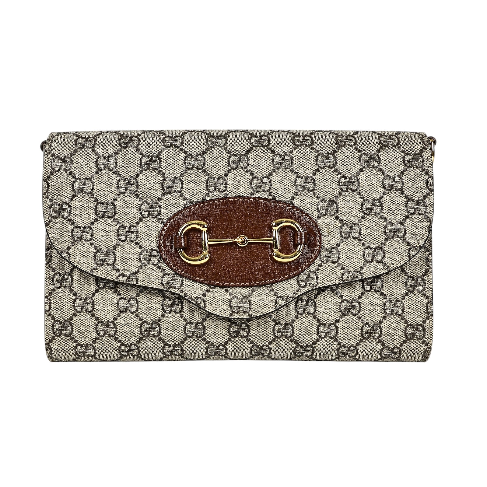 古馳 GUCCI 1955 信封包 677286 1955馬銜釦掀蓋雙背帶斜背包 背帶2/原廠盒子/防塵袋/購買證明正本