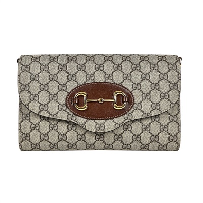 古馳 GUCCI 1955 信封包 677286 1955馬銜釦掀蓋雙背帶斜背包 背帶2/原廠盒子/防塵袋/購買證明正本