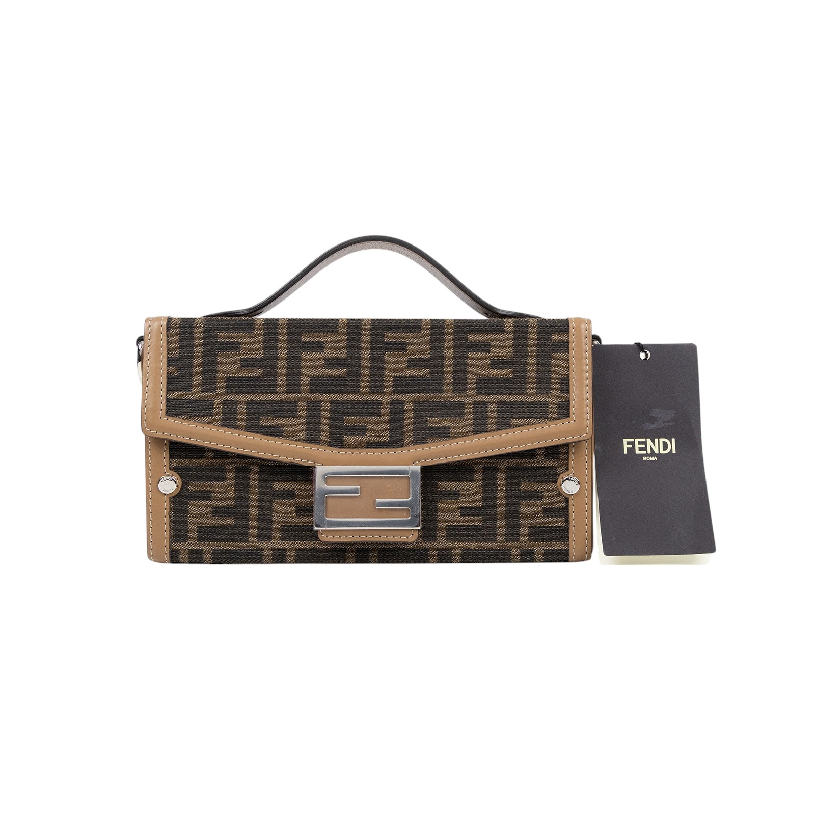芬迪 FENDI FF Baguette Soft Trunk 手提 斜背包 7VA565AFBV 咖FF SOFT TRUNK BAGUETTE 防塵袋/背帶