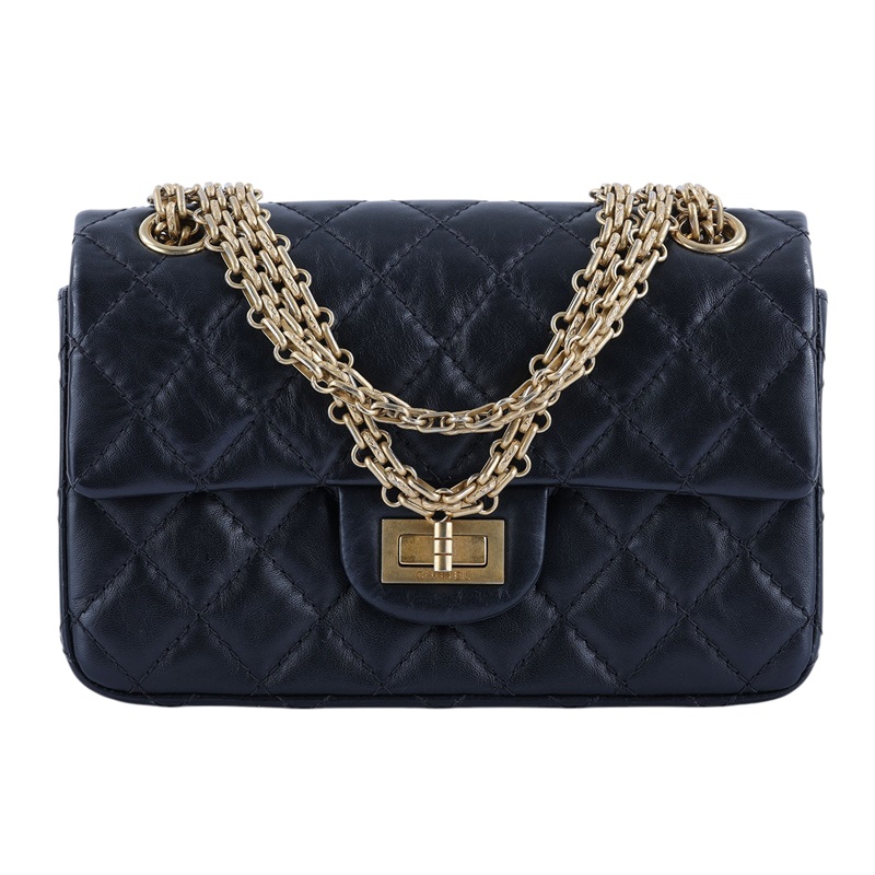 香奈兒 CHANEL 2.55 迷你 口蓋包 AS0874 29開黑復古金 2.55 20CM 原廠盒子/防塵袋/保證卡