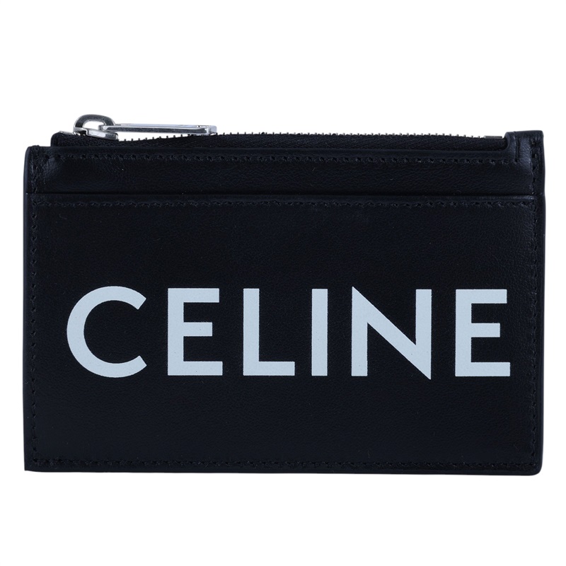思琳 CELINE 印花 光滑牛皮 拉鍊卡夾 10F993DMF 黑卡包 原廠盒子/防塵袋