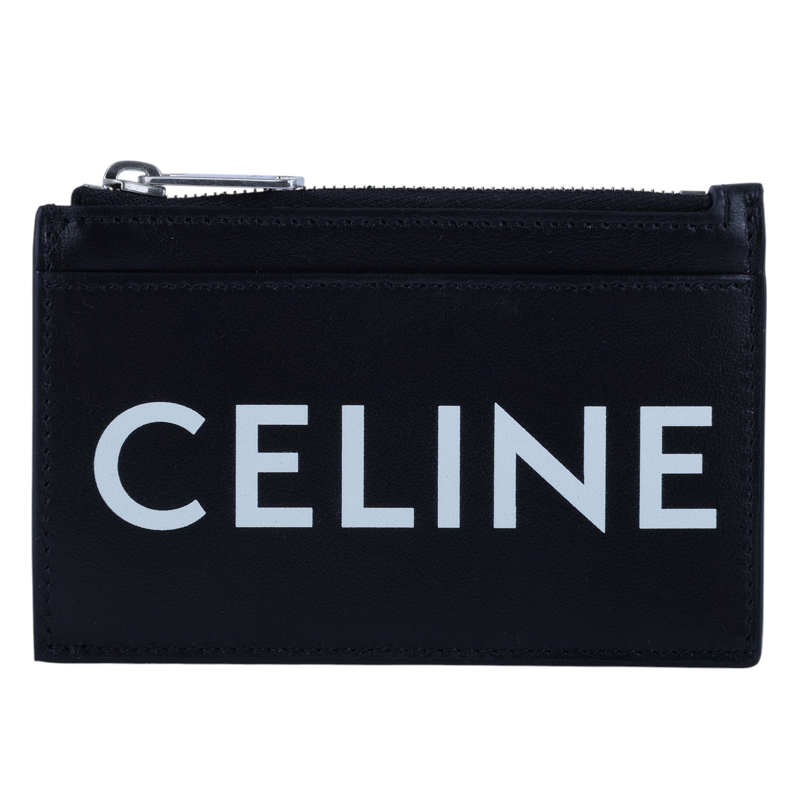 思琳 CELINE 印花 光滑牛皮 拉鍊卡夾 10F993DMF 黑卡包 原廠盒子/防塵袋