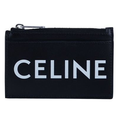 思琳 CELINE 印花 光滑牛皮 拉鍊卡夾 10F993DMF 黑卡包 原廠盒子/防塵袋