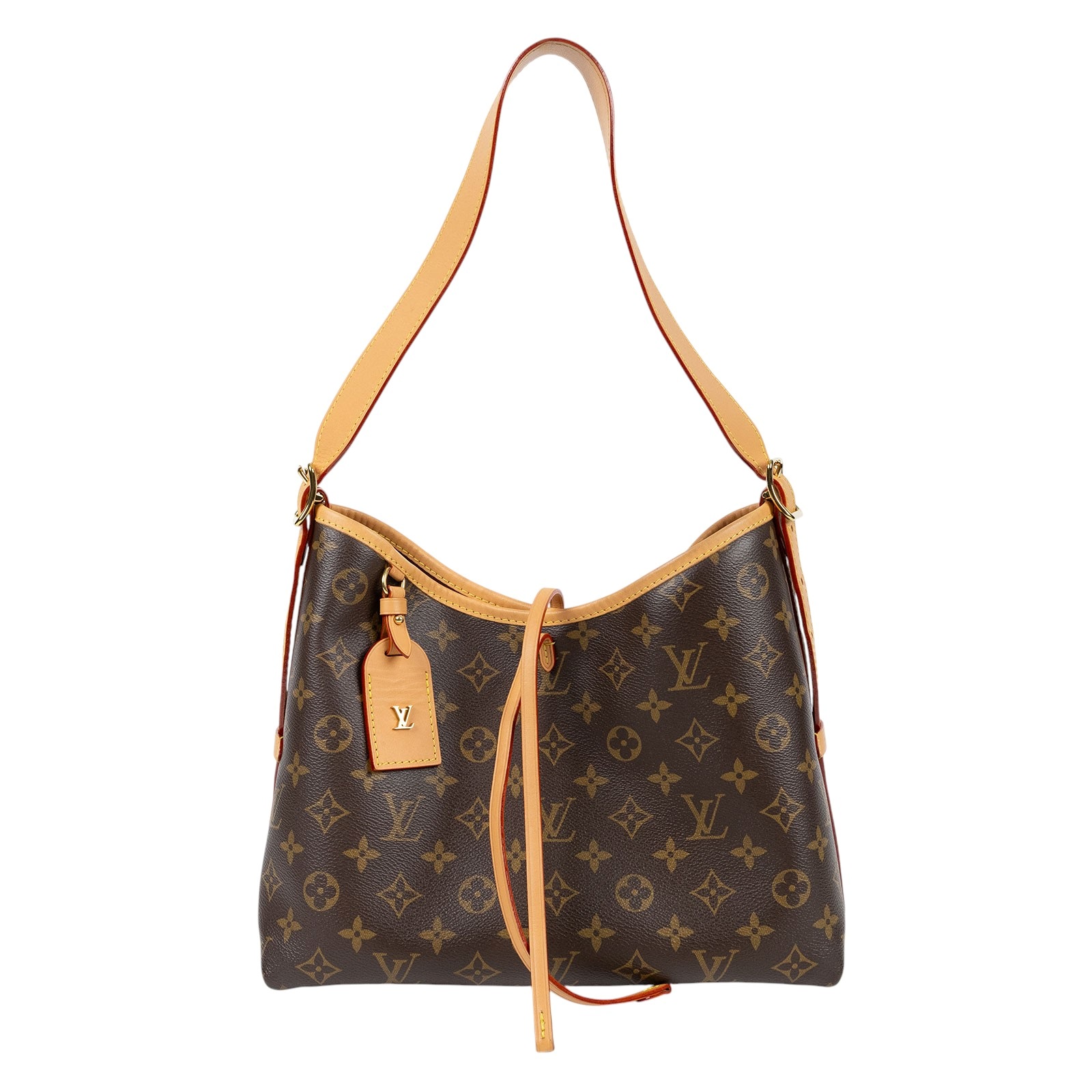 路易威登 LOUIS VUITTON CarryAll PM 原花 肩背包 M46203 晶片款  原廠盒子/防塵袋/購買證明正本/內袋