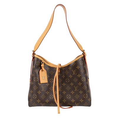 路易威登 LOUIS VUITTON CarryAll PM 原花 肩背包 M46203 晶片款  原廠盒子/防塵袋/購買證明正本/內袋