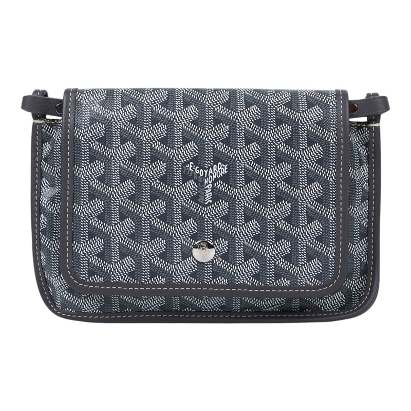 高雅德 GOYARD Plumet Pocket Wallet 肩背 隨身錢包 PLUMETPMLTY 灰PLUMET 防塵袋