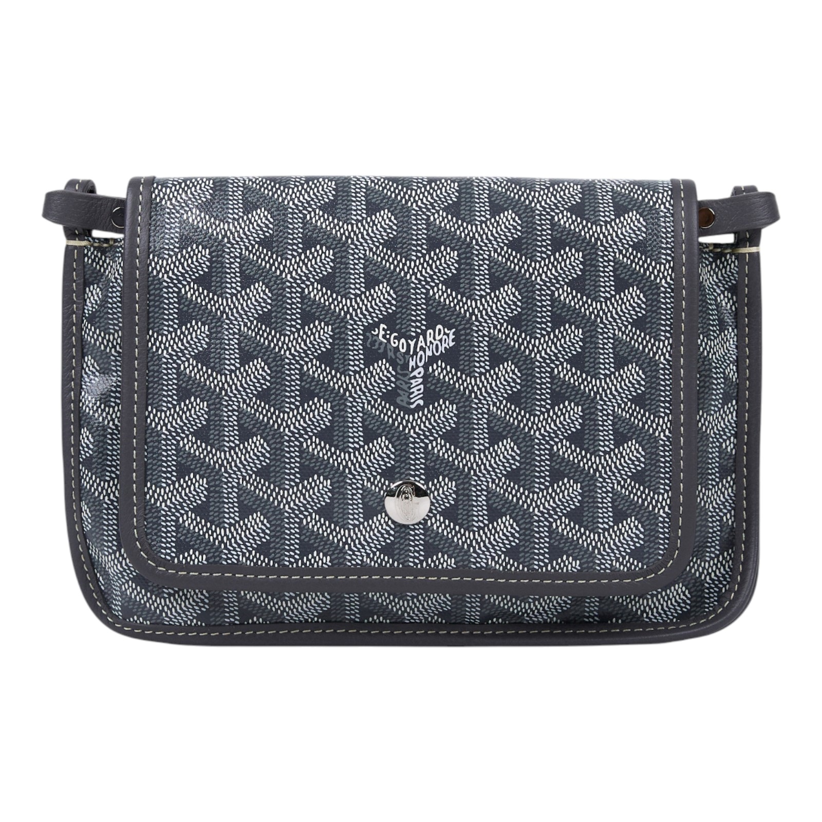 高雅德 GOYARD Plumet Pocket Wallet 肩背 隨身錢包 PLUMETPMLTY 灰PLUMET 防塵袋