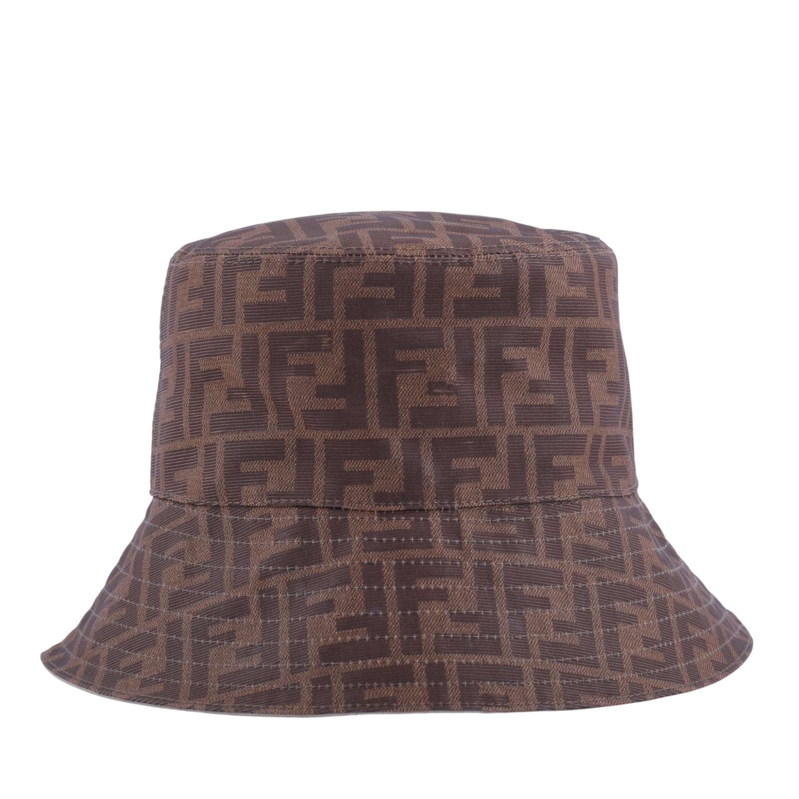 芬迪 FENDI FF提花 布質 棒球帽 FXQ200A2NP_S 咖FF雙面漁夫帽#S 防塵袋