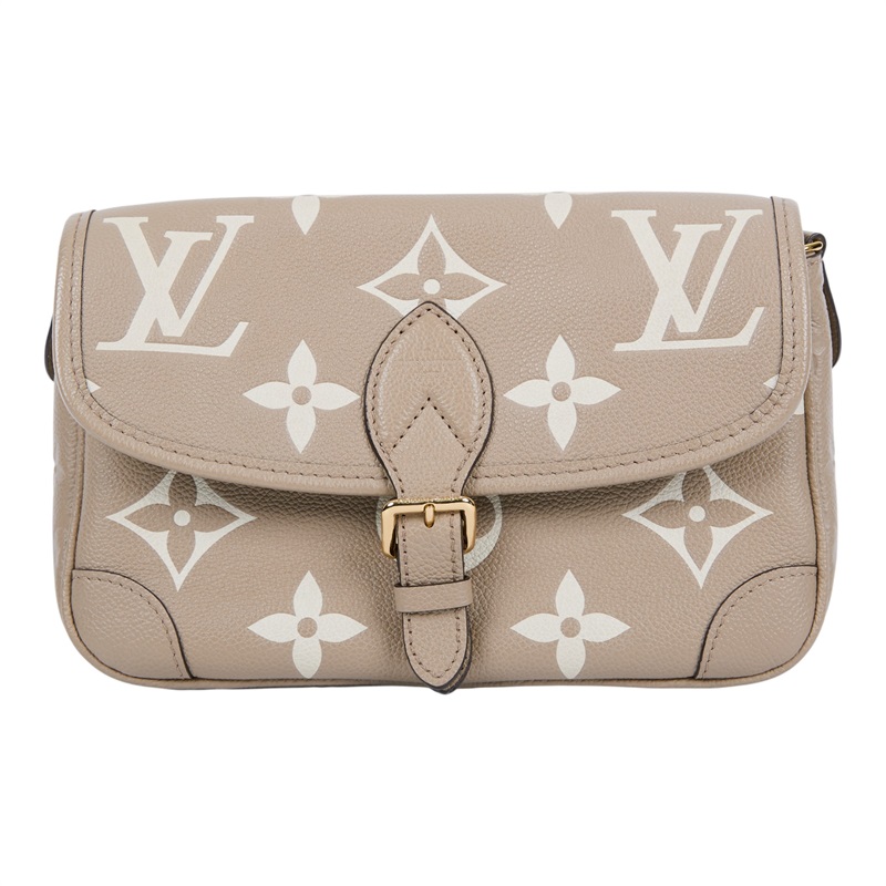 路易威登 LOUIS VUITTON Diane 腋下包法棍 單肩背包 斑鳩灰 奶油色 M46583 晶片款 斑鳩灰DIANE 防塵袋/背帶2