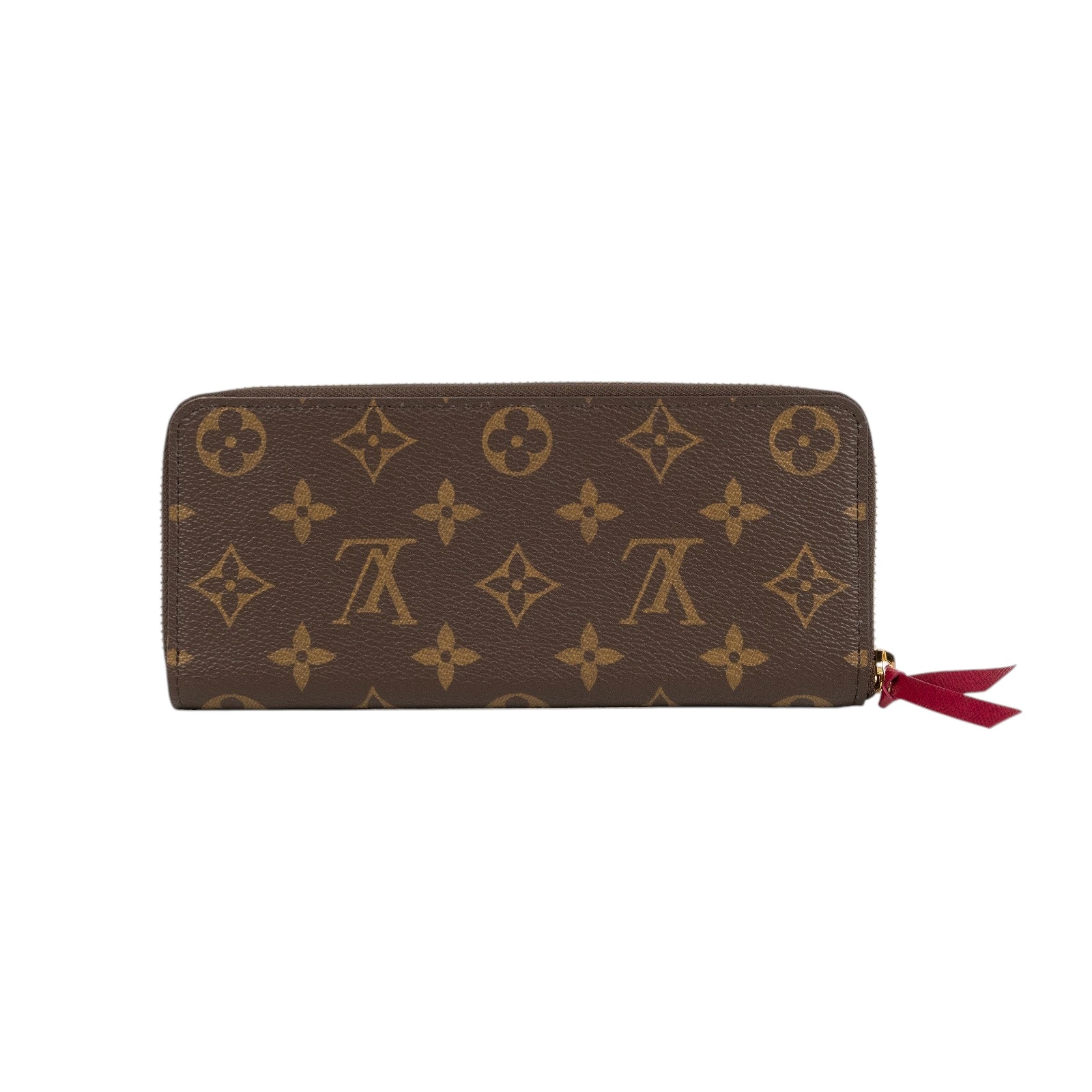 路易威登 LOUIS VUITTON Clémence 錢包 拉鍊 長夾 經典帆布 紫紅色 M60742 晶片款 紫紅色Clémence 錢包 原廠盒子/防塵袋