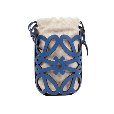 羅意威 LOEWE Anagram Cutout Pocket 水桶包 C922Y62X02 藍ANAGRAM CUT-OUT 小水桶 防塵袋/購買證明正本