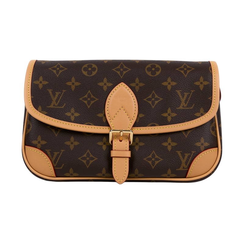 路易威登 LOUIS VUITTON Diane 腋下包法棍 單肩背包 經典帆布 M45985 晶片款 原花DIANE 原廠盒子/防塵袋/背帶2