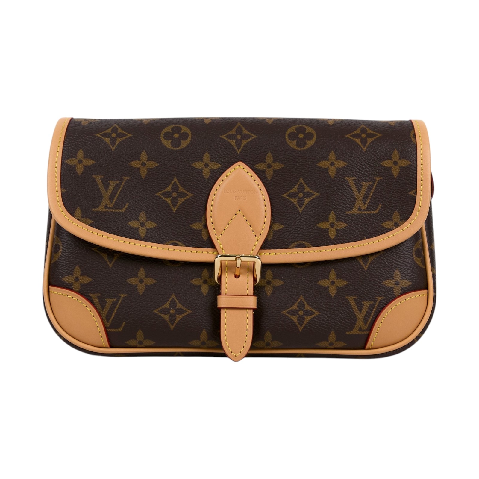 路易威登 LOUIS VUITTON Diane 腋下包法棍 單肩背包 經典帆布 M45985 晶片款 原花DIANE 原廠盒子/防塵袋/背帶2