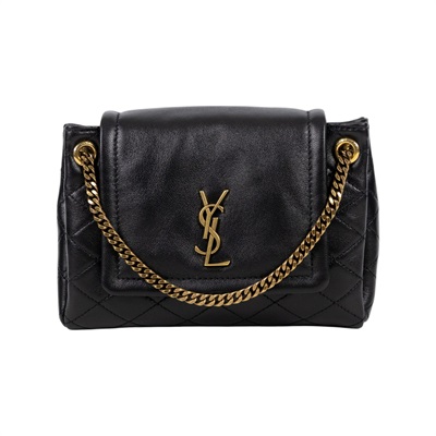 聖羅蘭 YSL SAINT LAURENT Nolia 小羊皮 迷你 手袋 肩背包 金色五金 6727381EL07  原廠盒子/防塵袋/小白卡