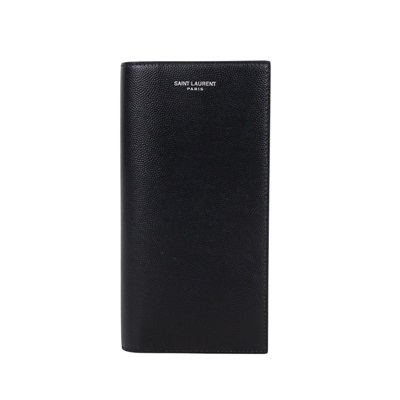 聖羅蘭 YSL SAINT LAURENT 錢包 長夾 396308BTY0N 黑魚子醬對開長夾 防塵袋/原廠盒子/購買證明正本