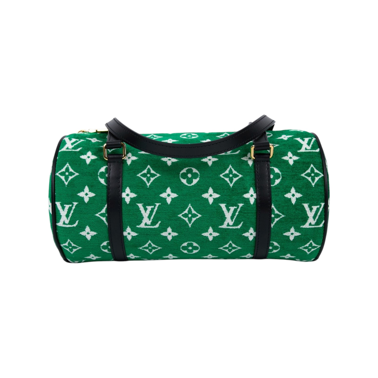 路易威登 LOUIS VUITTON Papillon 26  老花 手提包 肩背包 M46206 晶片款 綠絨布PAPILLON 購買證明正本