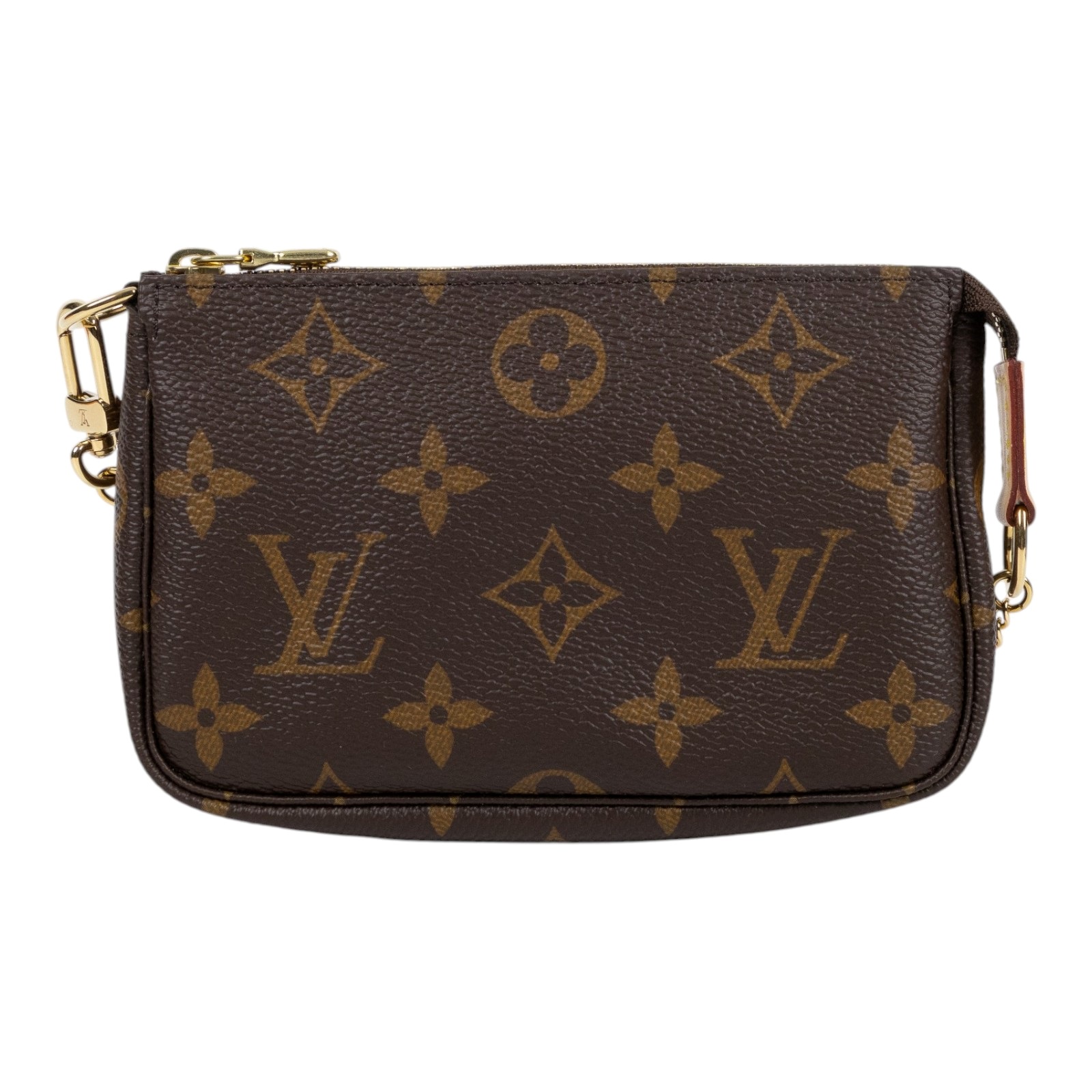 路易威登 LOUIS VUITTON Monogram塗層帆布 鏈帶 迷你小皮包 M58009 原花金鍊小POUCH 原廠盒子/防塵袋