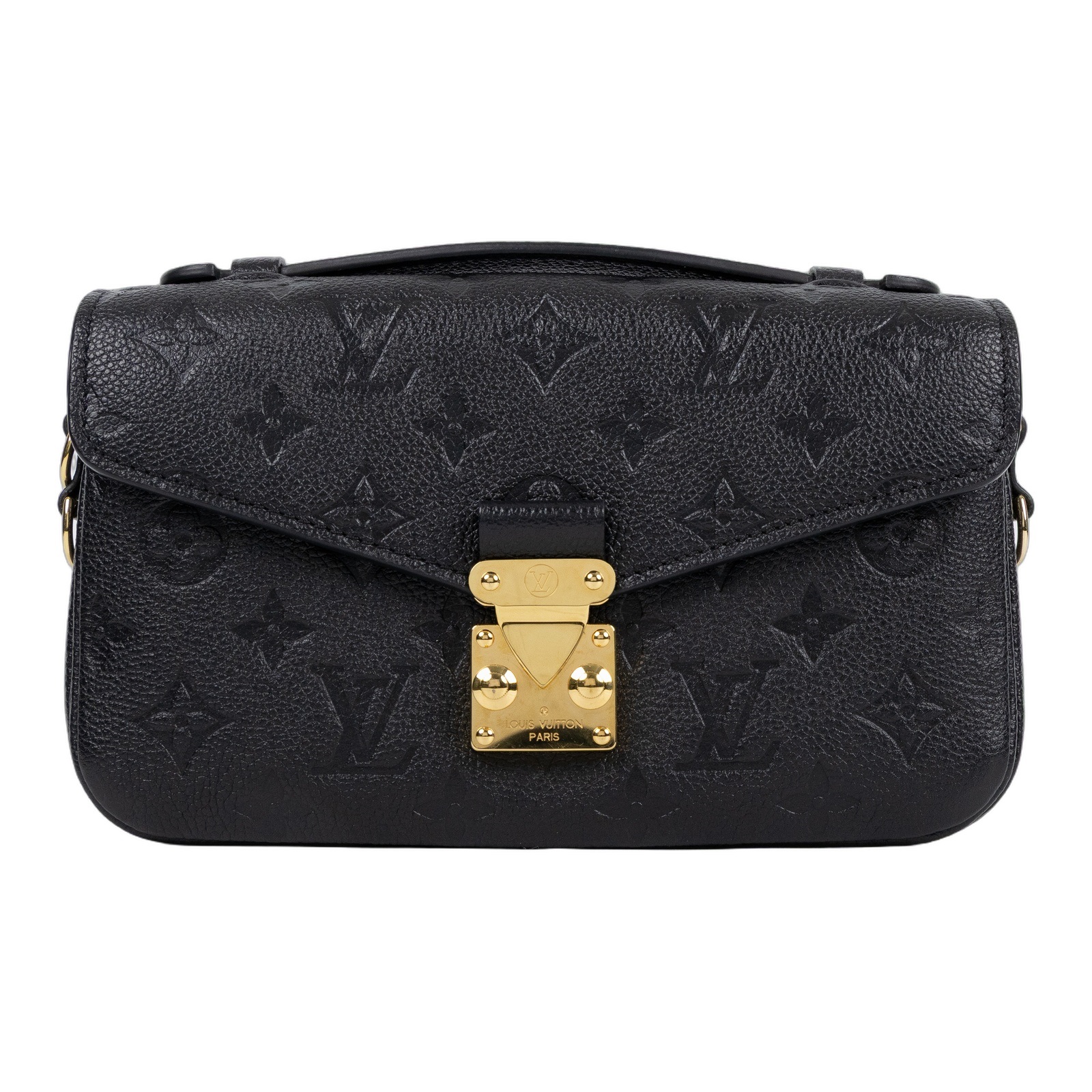 路易威登 LOUIS VUITTON Pochette Métis East West 鏈條 郵差包 腋下單肩包 黑色 M46595 晶片款  背帶2/原廠盒子