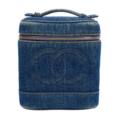 香奈兒 CHANEL Vanity Case 手提 化妝箱 A01998 4開丹寧牛仔VINTAGE VANITY CASE 原廠盒子/保證卡