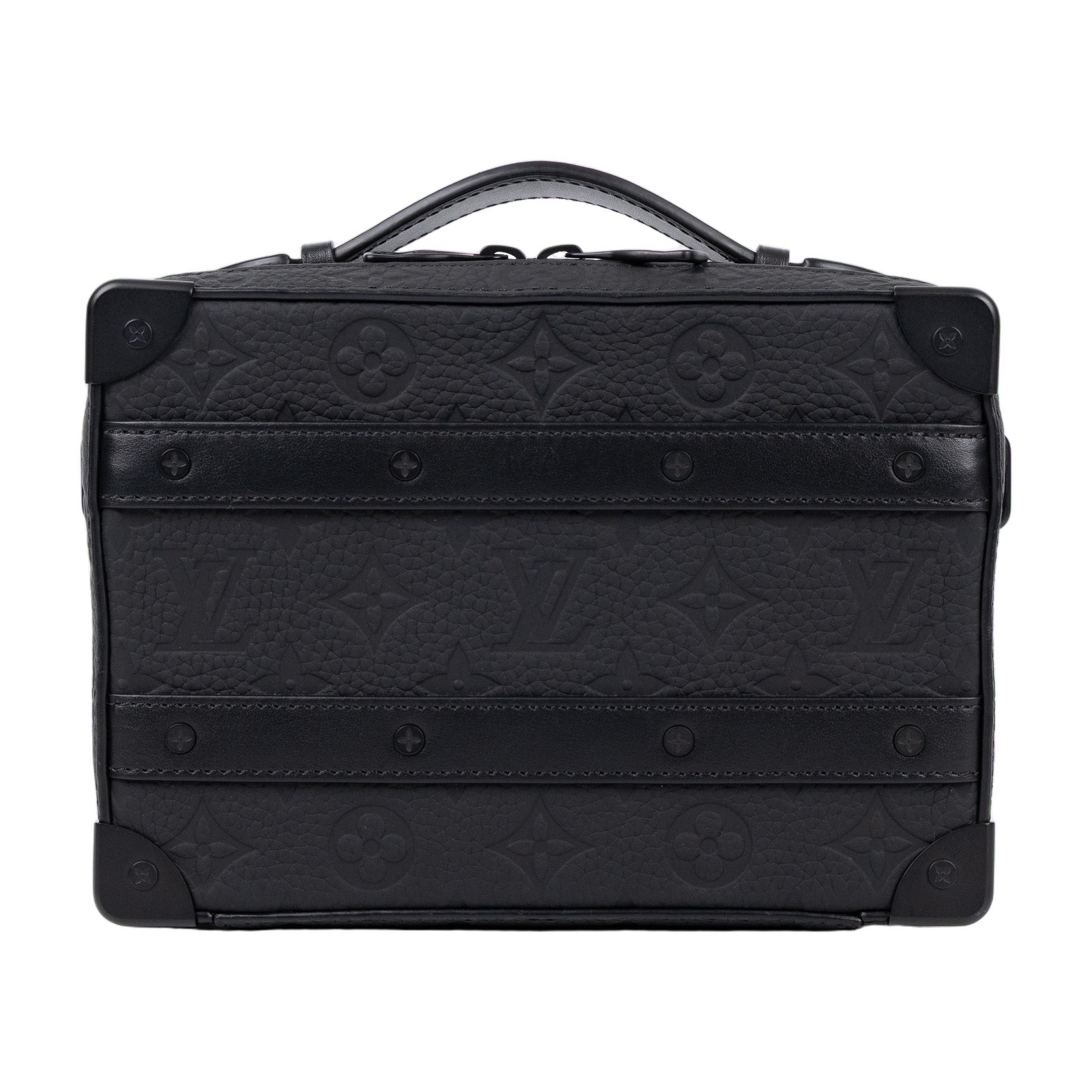 路易威登 LOUIS VUITTON Handle Soft Trunk 郵差 斜挎包 黑色 M59163 晶片款  防塵袋/背帶/購買證明正本