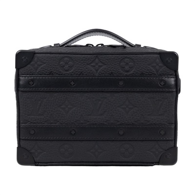 路易威登 LOUIS VUITTON Handle Soft Trunk 郵差 斜挎包 黑色 M59163 晶片款  防塵袋/背帶/購買證明正本