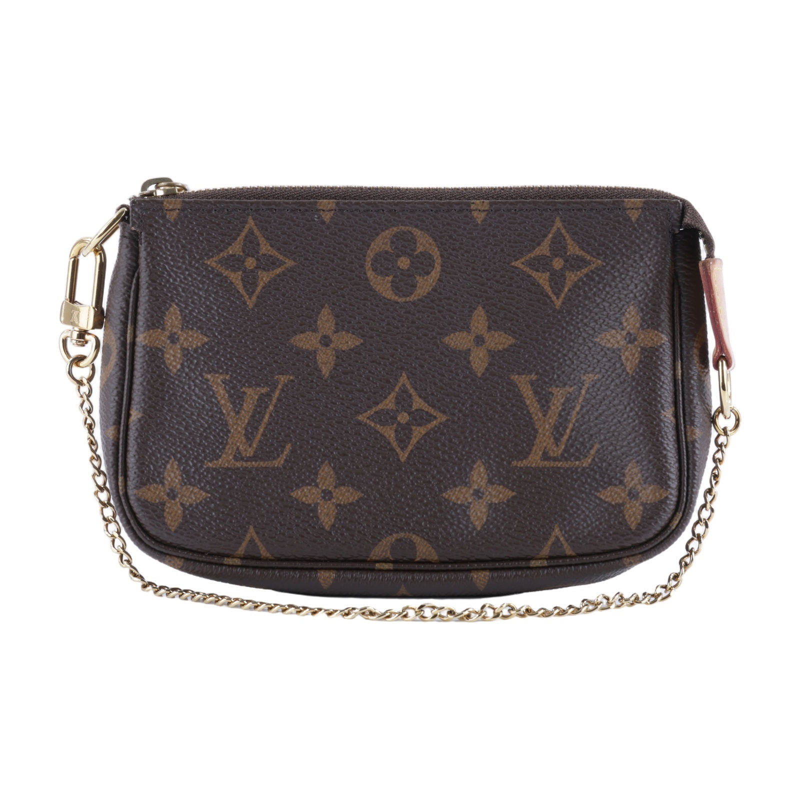 路易威登 LOUIS VUITTON Monogram塗層帆布 鏈帶 迷你小皮包 M58009 原花POUCH 無附屬品
