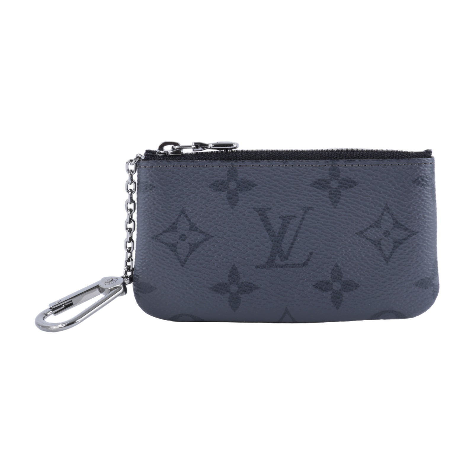 路易威登 LOUIS VUITTON 鑰匙零錢包 Eclipse 帆布 M80905 黑灰原花零錢鑰匙包 防塵袋/原廠盒子
