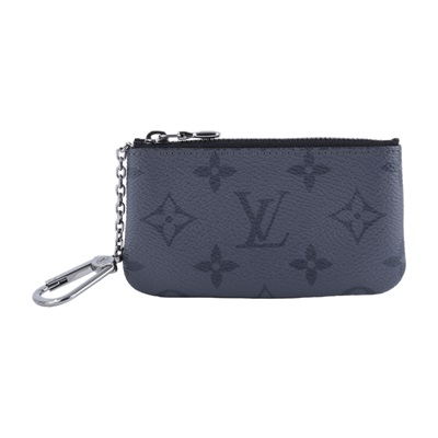 路易威登 LOUIS VUITTON 鑰匙零錢包 Eclipse 帆布 M80905 黑灰原花零錢鑰匙包 防塵袋/原廠盒子