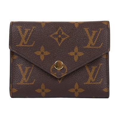 路易威登 LOUIS VUITTON Victorine 錢包 塗層帆布 芭蕾粉色 M62360 晶片款 原花粉VICTORINE三折短夾 原廠盒子/防塵袋