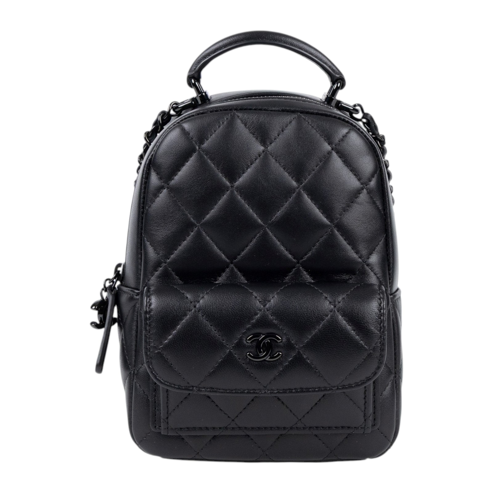 香奈兒 CHANEL 經典 迷你 後背包 AP3753 B06311 晶片款 SO BLACK迷你後背包 購買證明正本/防塵袋/原廠盒子