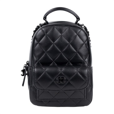 香奈兒 CHANEL 經典 迷你 後背包 AP3753 B06311 晶片款 SO BLACK迷你後背包 購買證明正本/防塵袋/原廠盒子