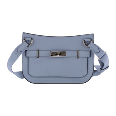 愛馬仕 Hermes Jypsiere 吉普賽包 Mini 淺金色五金 雲霧灰色 H083982CPBP /KIC 226 CG  原廠盒子/防塵袋/購買證明正本