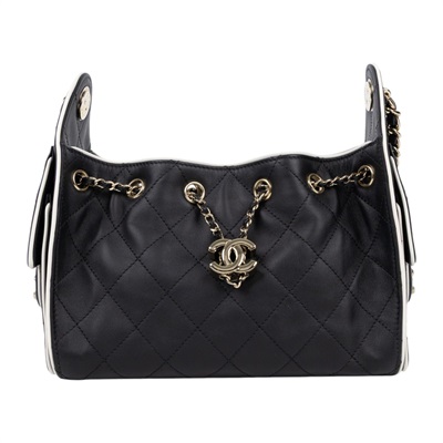 香奈兒 CHANEL 25 迷你包 AS5631 B24123 晶片款 黑銀白邊25包 MINI 原廠盒子/防塵袋/購買證明影本