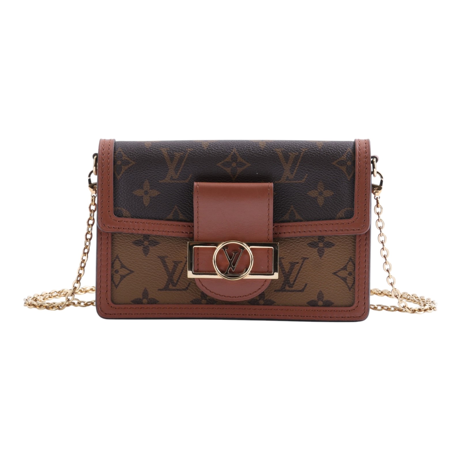 路易威登 LOUIS VUITTON Dauphine 鏈帶錢包 M68746 晶片款 原花DAUPHINE WOC 背帶