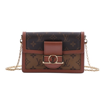 路易威登 LOUIS VUITTON Dauphine 鏈帶錢包 M68746 晶片款 原花DAUPHINE WOC 背帶
