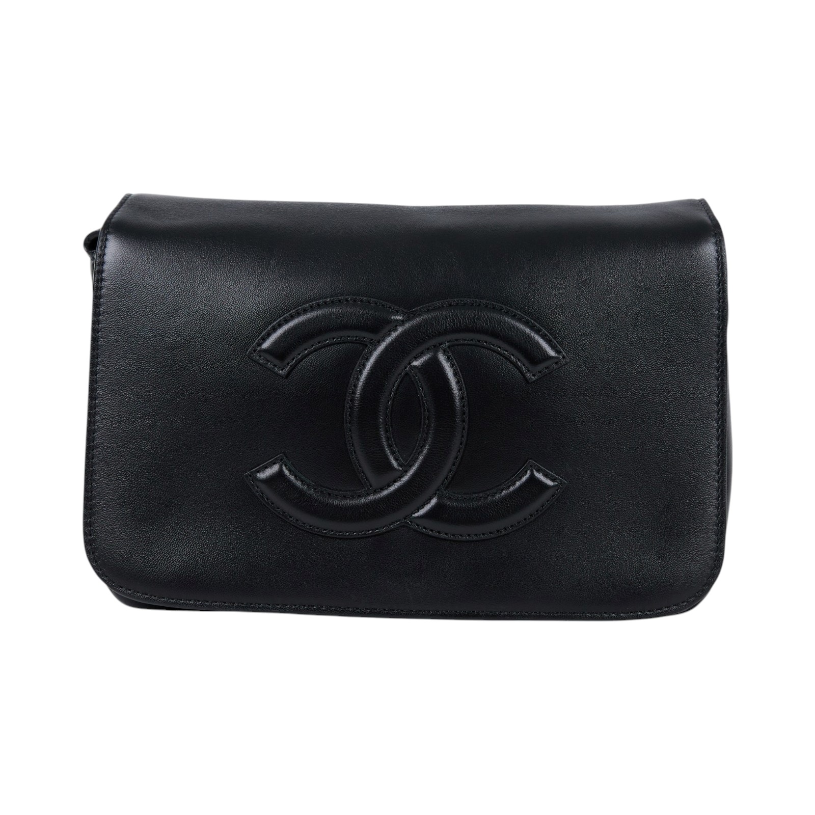 香奈兒 CHANEL 郵差包 AS6222 B24367 晶片款 黑雙C郵差包 防塵袋/購買證明正本