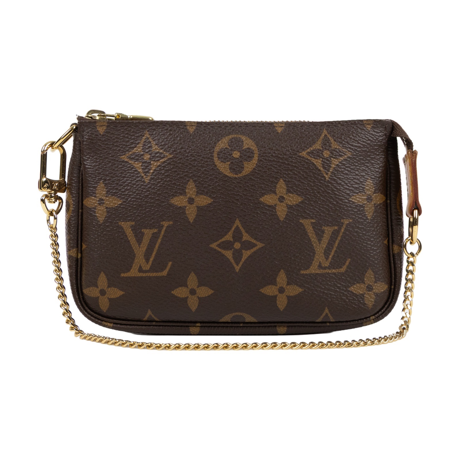 路易威登 LOUIS VUITTON Monogram塗層帆布 鏈帶 迷你小皮包 M58009 原花拉鍊零錢包 原廠盒子/防塵袋/購買證明影本