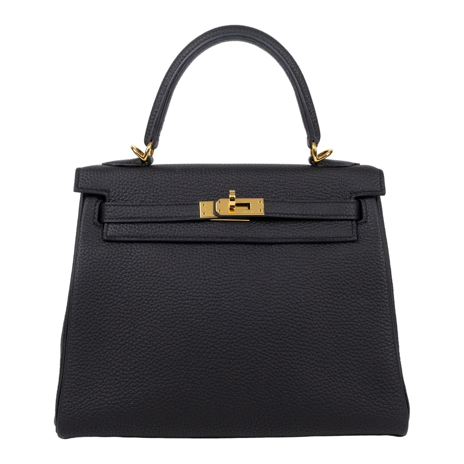 愛馬仕 Hermes Kelly Bag 凱莉包 25 黑色 金色五金 H044624CC89 /CCT474 KF  原廠盒子/防塵袋/背帶/鎖組/購買證明影本/雨衣