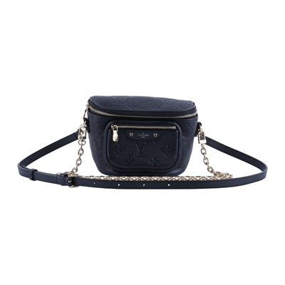 路易威登 LOUIS VUITTON Mini Bumbag 腰包 M46917 晶片款 黑壓紋MINI BUMBAG 防塵袋/背帶2/購買證明正本
