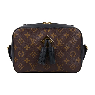 路易威登 LOUIS VUITTON Saintonge 相機包 M43555 黑拚原花流蘇相機包 防塵袋