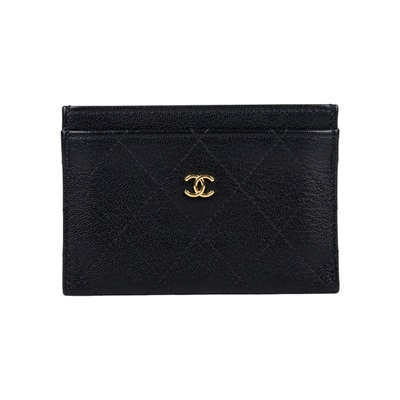 香奈兒 CHANEL 卡夾 卡包 AP4916 B22099 晶片款 黑金菱格卡夾 原廠盒子/防塵袋/購買證明影本