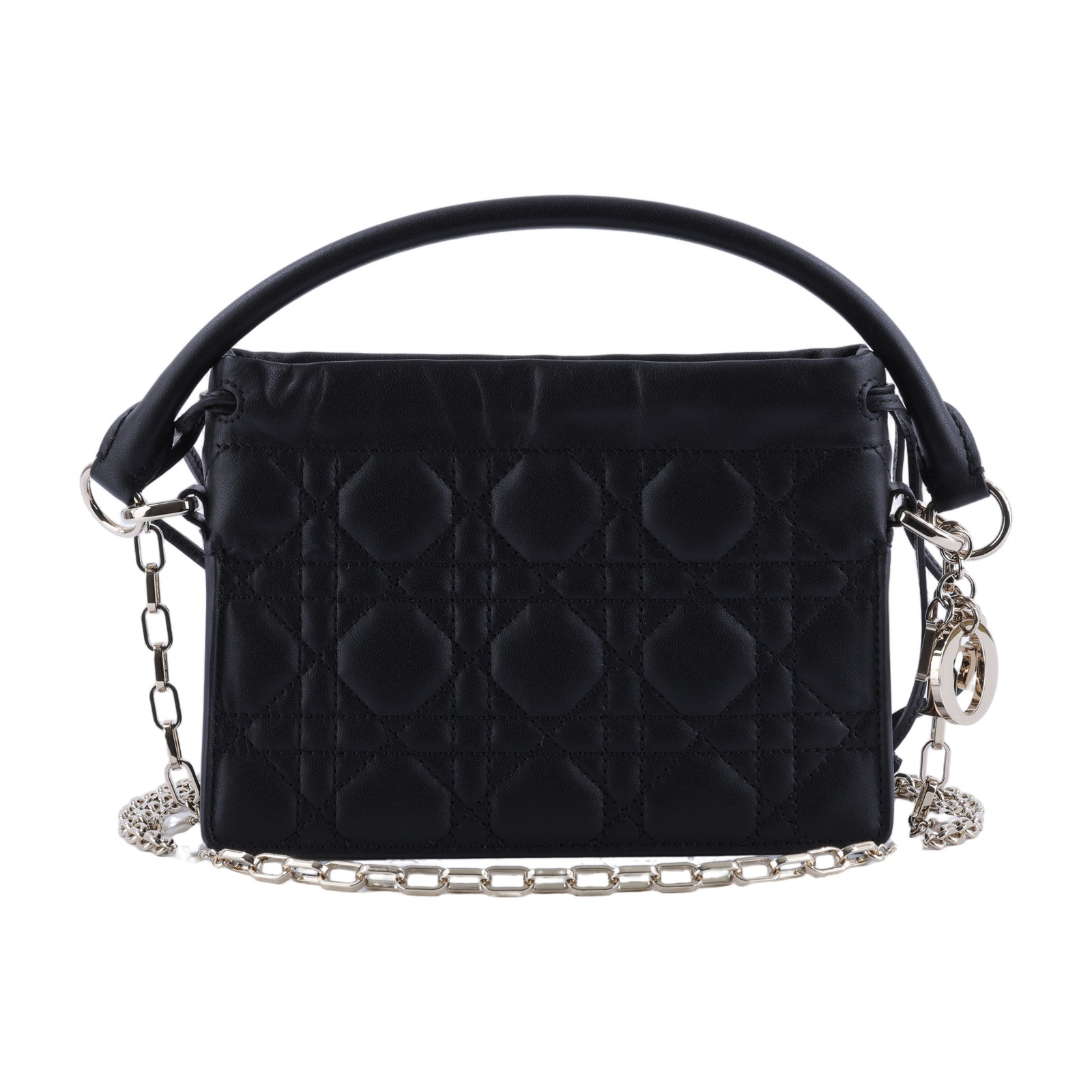 迪奧 CHRISTIAN DIOR Lady Dior Milly 迷你手袋  黑色MILLY MINI 防塵袋/背帶2