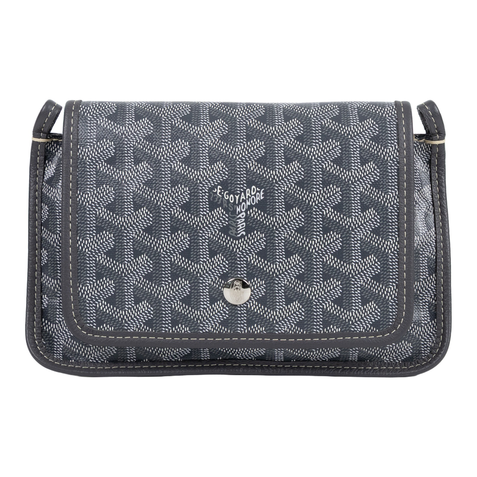 高雅德 GOYARD Plumet Pocket Wallet 肩背 隨身錢包 PLUMETPMLTY 灰PLUMET 防塵袋/背帶
