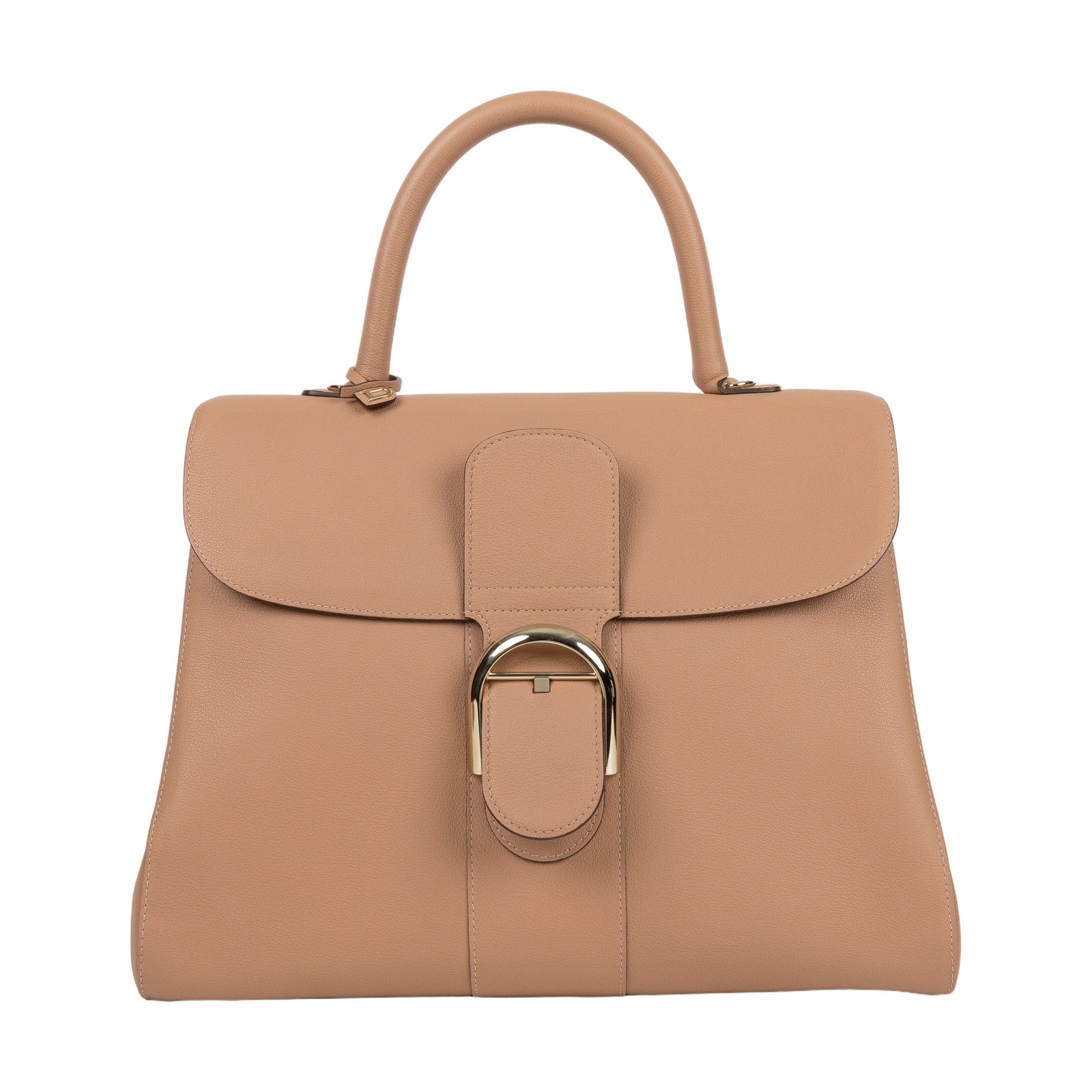 德爾沃 DELVAUX  Brillant GM 手提包  焦糖Brillant GM 防塵袋/背帶/鏡子