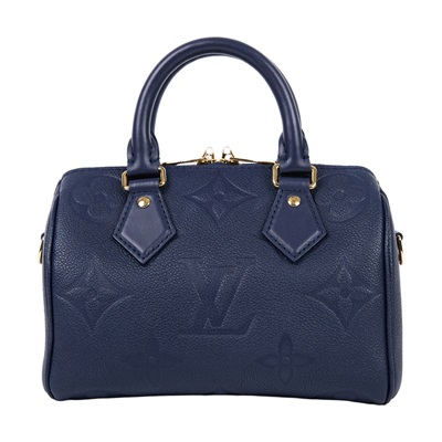 路易威登 LOUIS VUITTON Speedy Bandoulière 20 藍色 手提 斜背 波士頓包 M14200 晶片款  原廠盒子/防塵袋/國外購買證明/背帶/鎖組