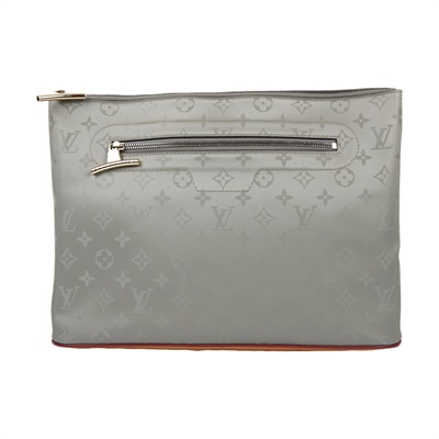 路易威登 LOUIS VUITTON Pochette Cosmos 手拿包 M63240 灰綠太空系列手拿包1 原廠盒子/防塵袋