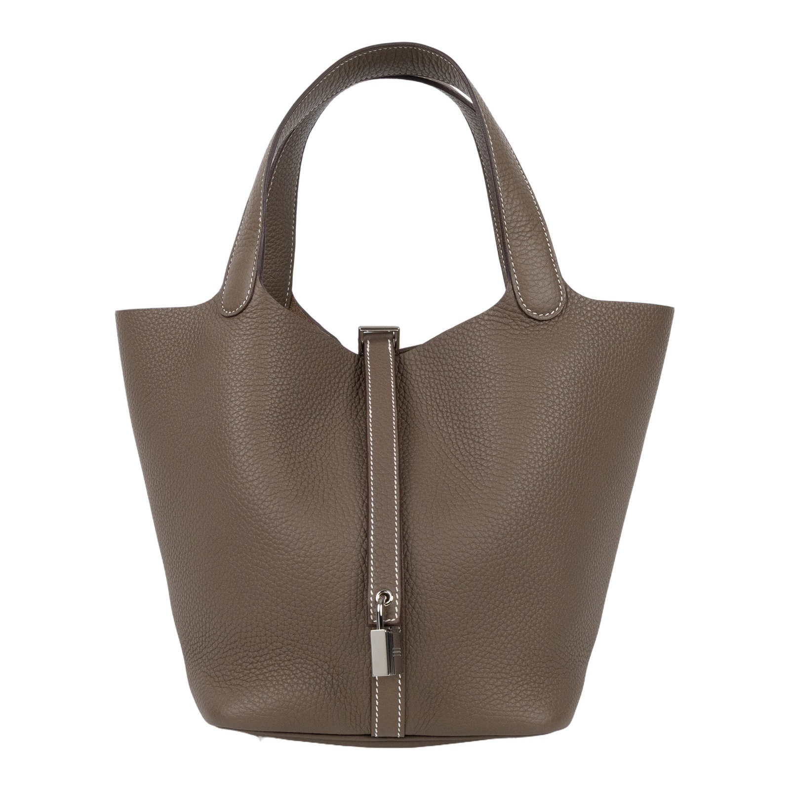 愛馬仕 Hermes Picotin Lock 22 菜籃子包 銀色五金 大象灰 H060991CK18 /U AM 011 UH U  原廠盒子/防塵袋/鎖組/購買證明正本