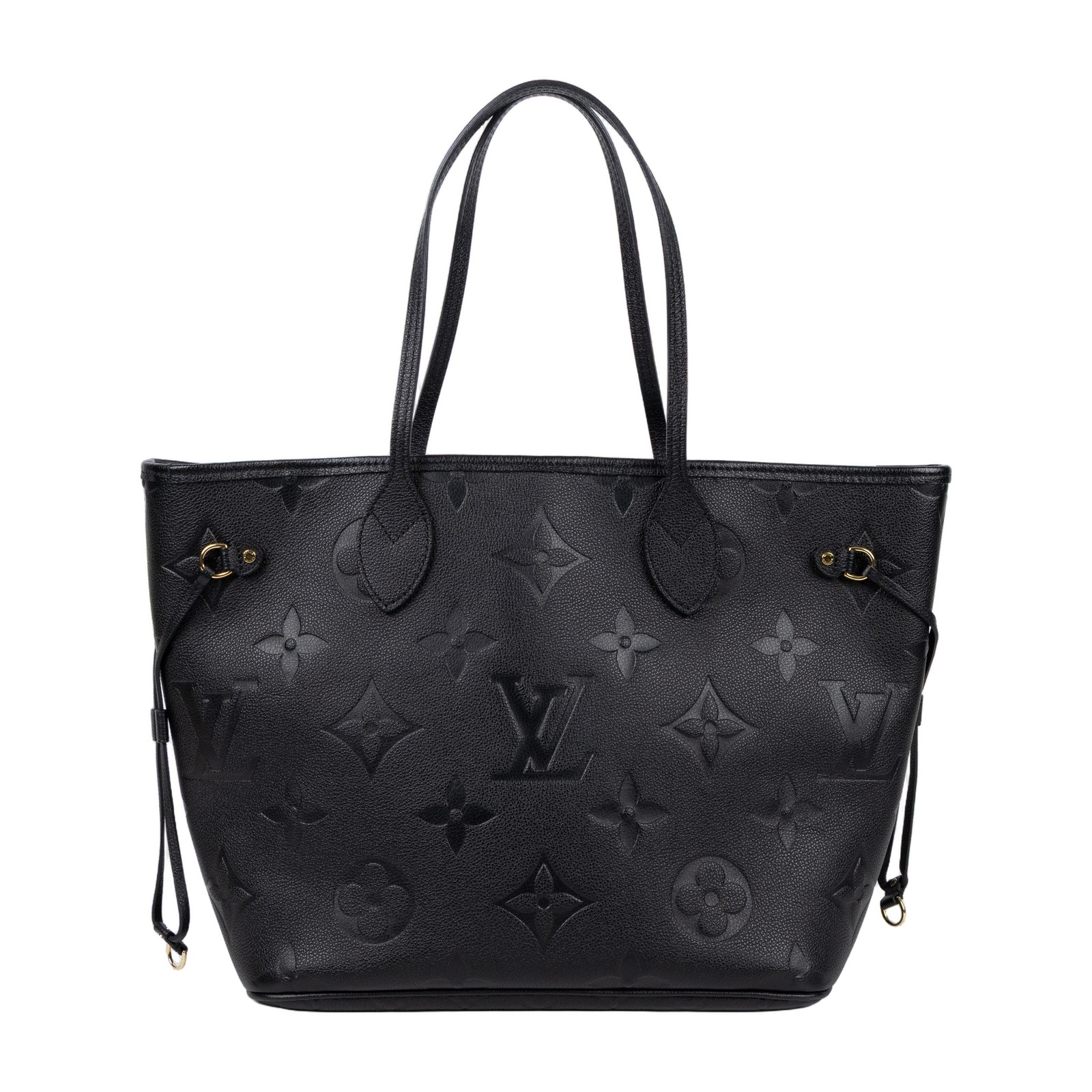 路易威登 LOUIS VUITTON Neverfull MM 手提 托特包 壓花牛皮 黑色 M45685 晶片款 黑壓紋NEVERFULL MM 防塵袋/內袋