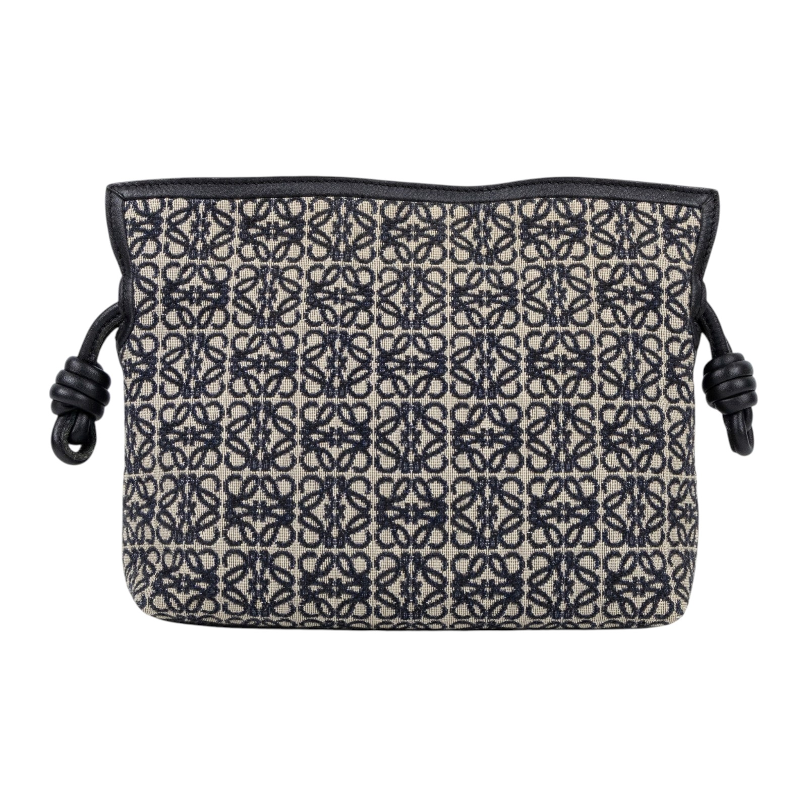 羅意威 LOEWE Mini Flamenco clutch 迷你 肩背包  黑ANAGRAM緹花FLAMENCO MINI 原廠盒子/防塵袋/背帶