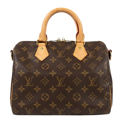 路易威登 LOUIS VUITTON Speedy Bandoulière  25 經典帆布 手提 斜背 波士頓包 M41113 晶片款  原廠盒子/防塵袋/鎖組